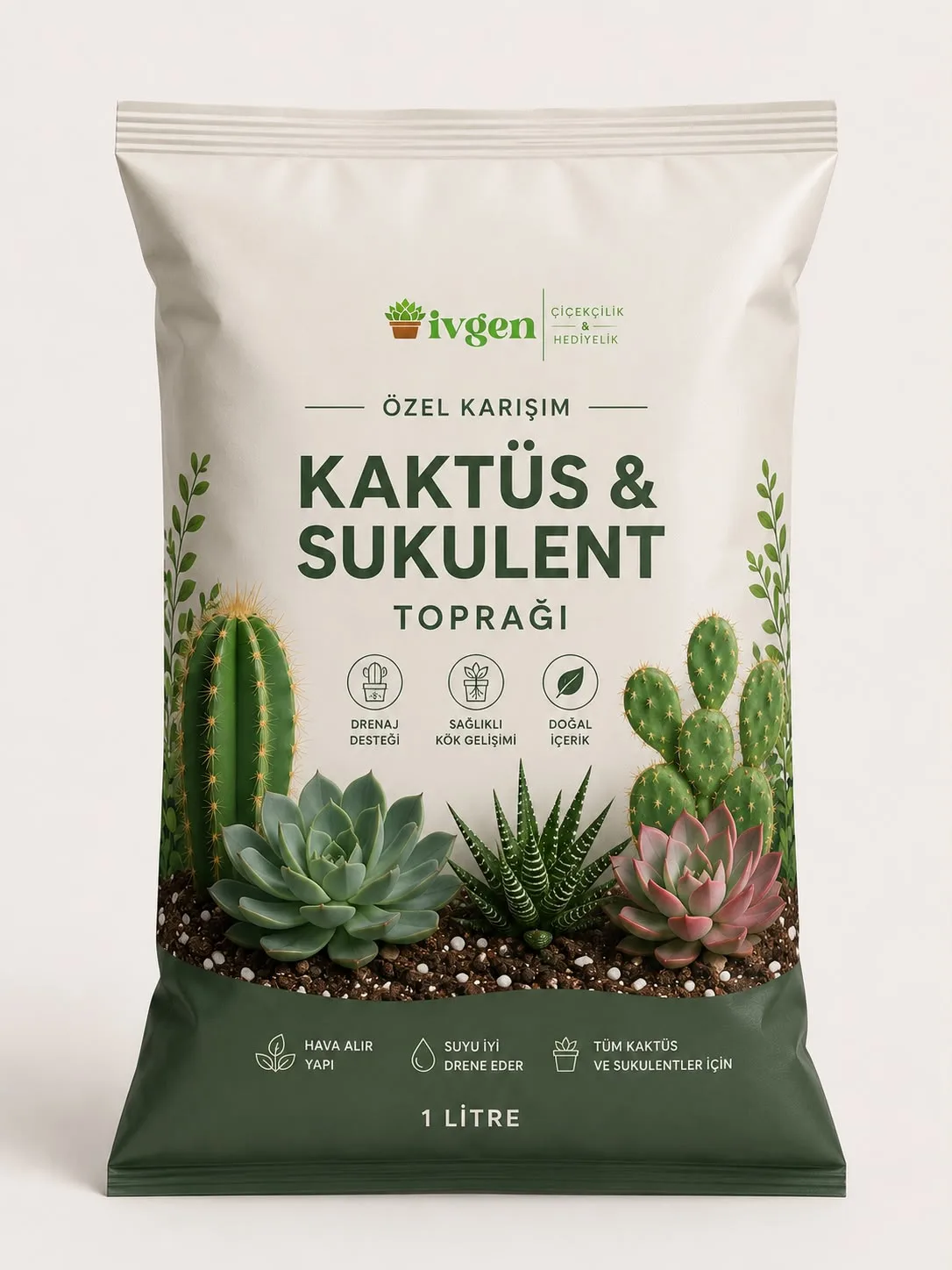 Kaktüs & Sukulent Toprağı ( 1 litre )